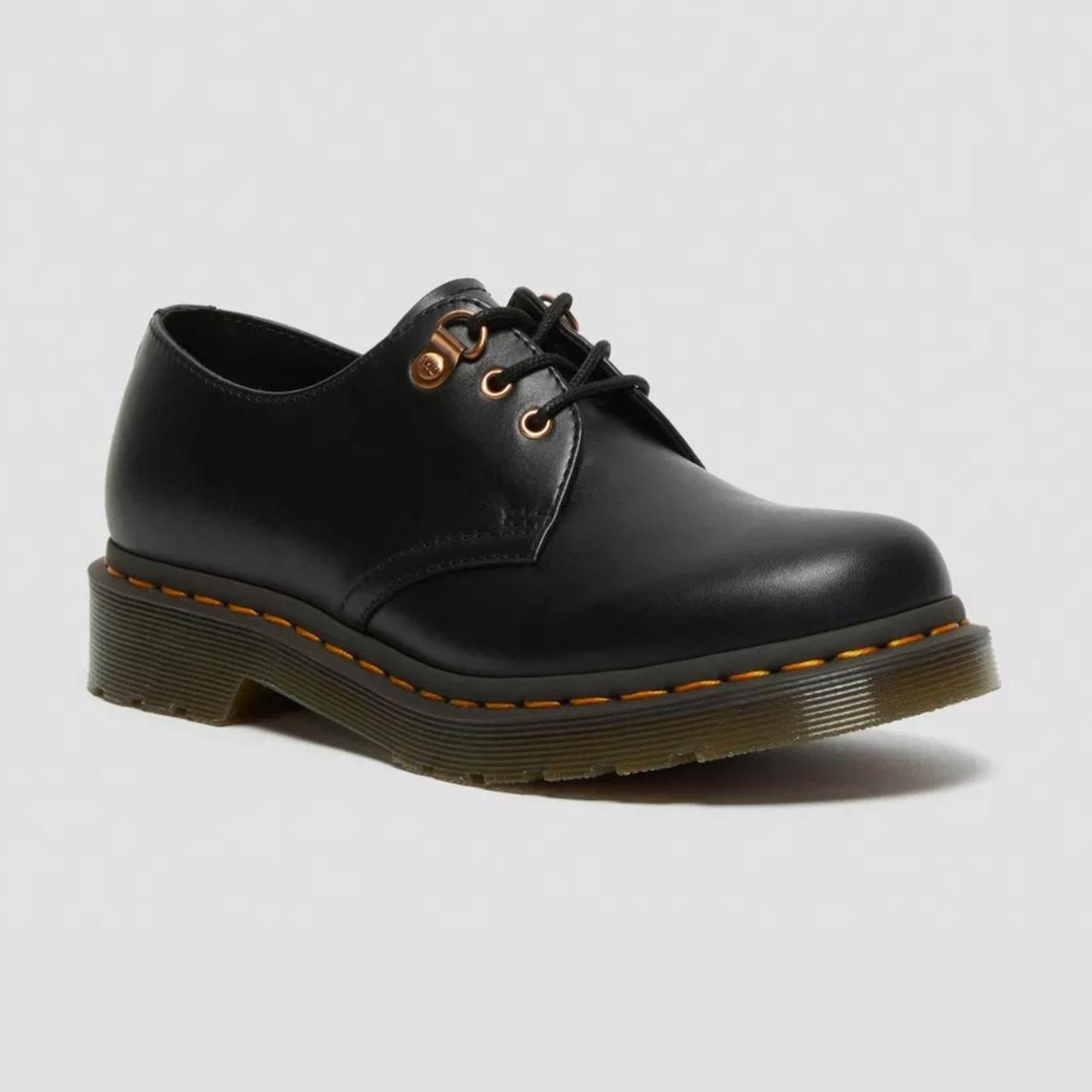 Black and gold dr martens oxford sale