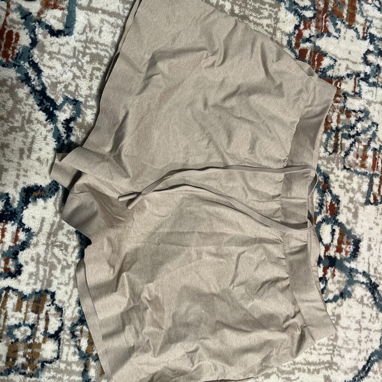 super cute uniqlo tan/khaki athletic shorts!... - Depop