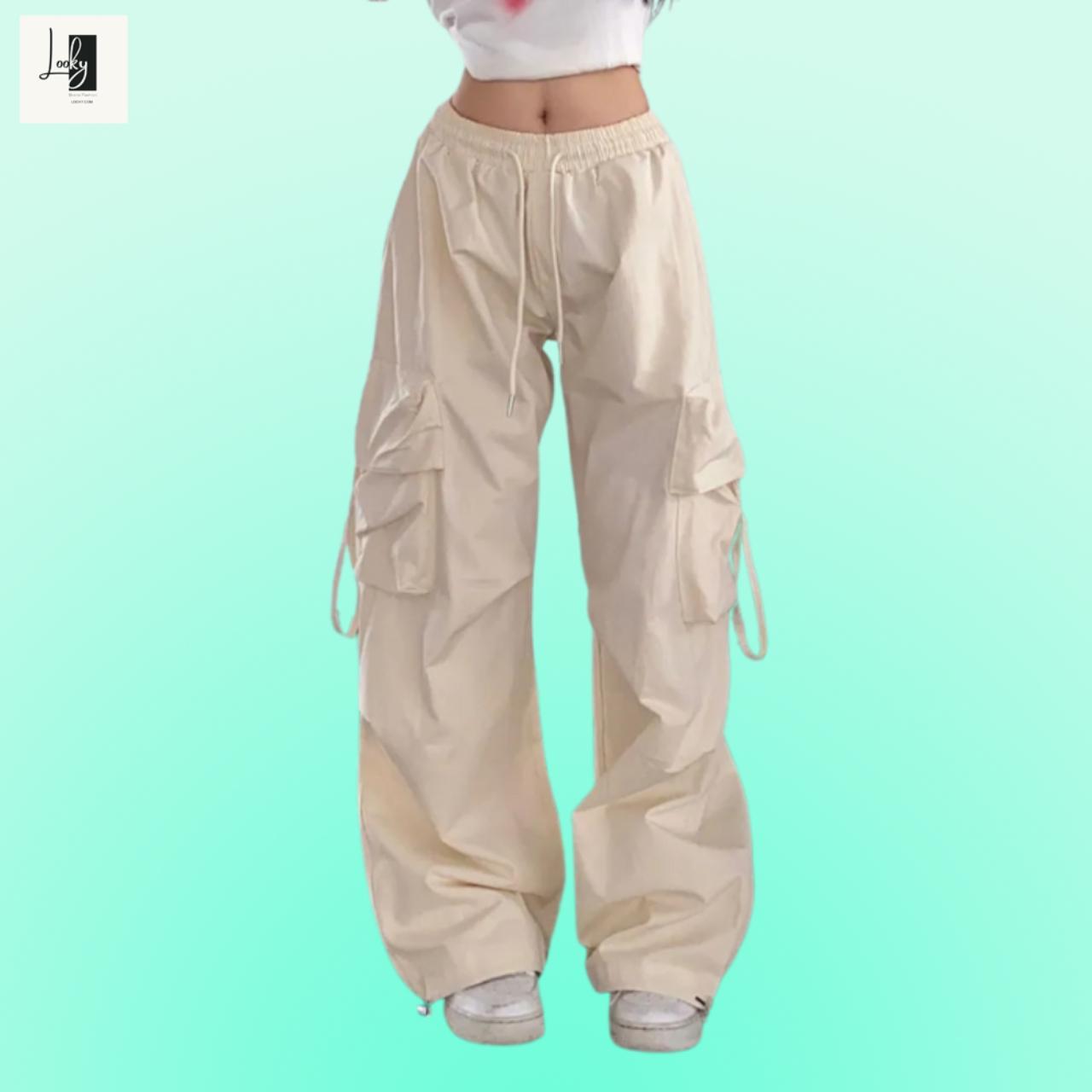 Y2K Street Wear Cargo Pants for Women Korean Harajuku Fashion Work Tro