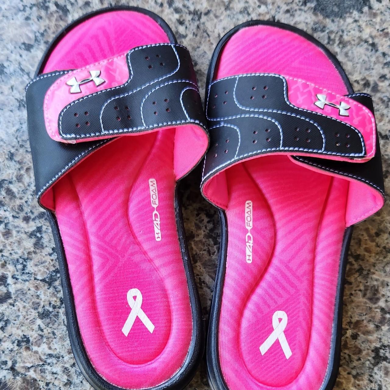 blue under armour slides