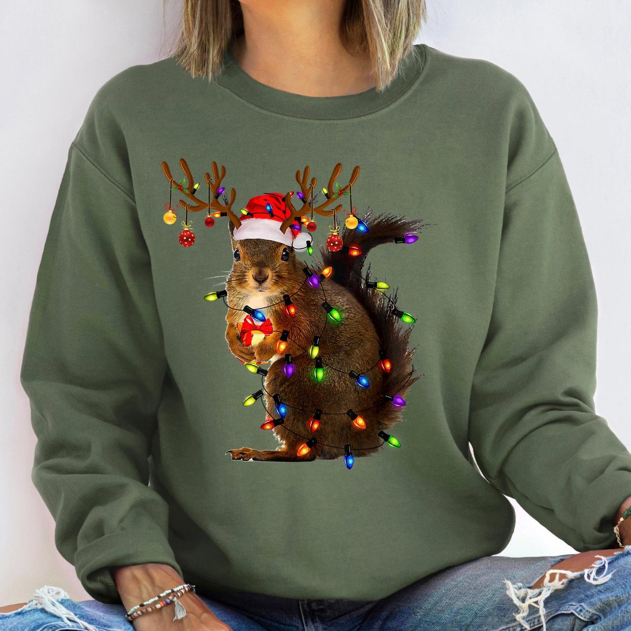 Squirrel deals christmas sweater