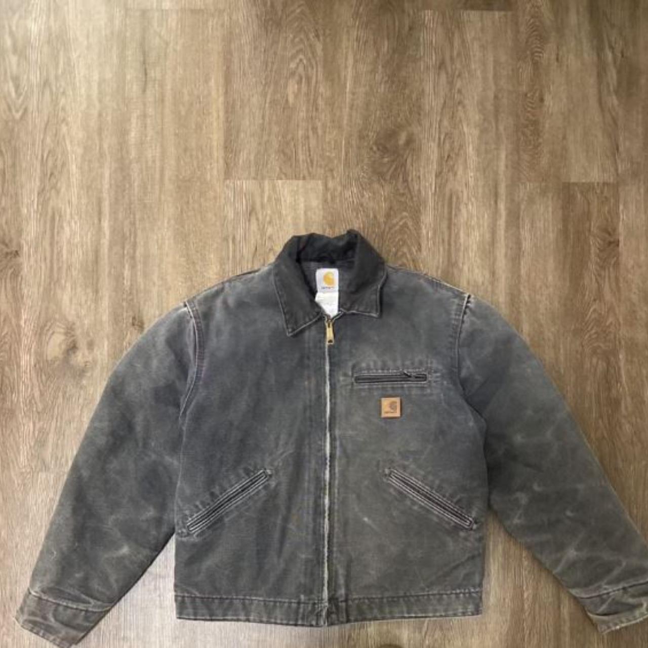 vintage carhartt detroit grey Label says 42... - Depop