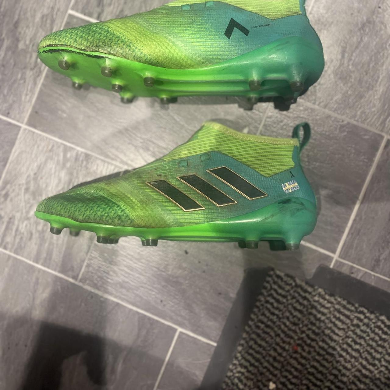 Very rare adidas ace football boots Green Size 10... - Depop