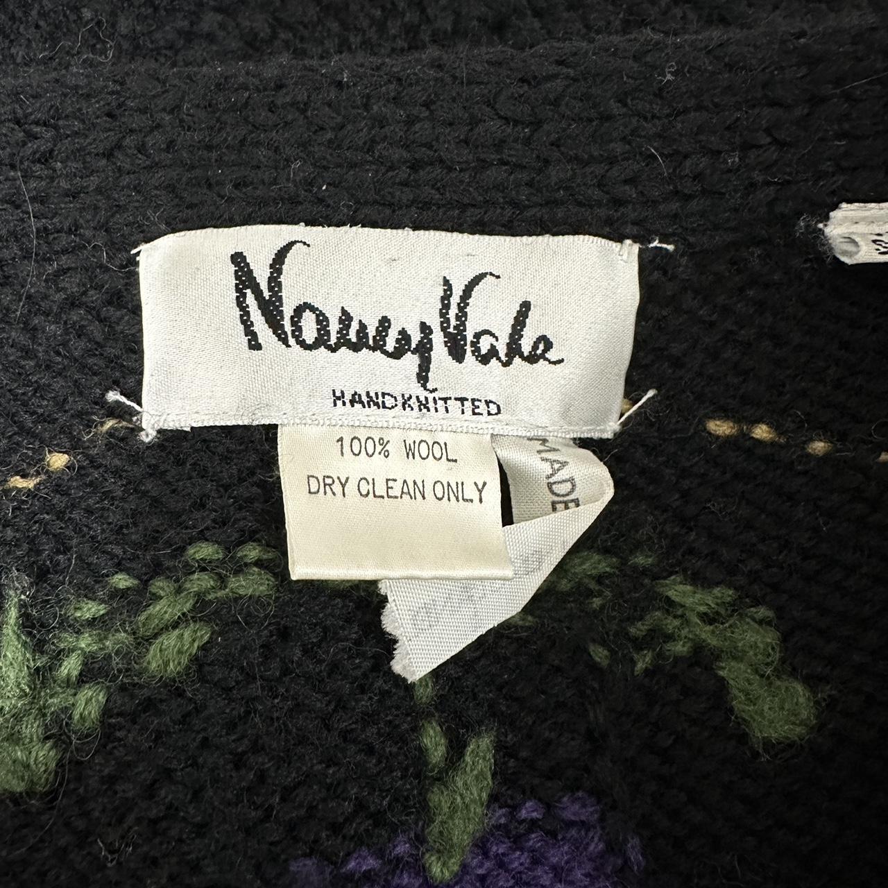 Vintage Nancy Vale hand-knitted sweater 100% wool.... - Depop