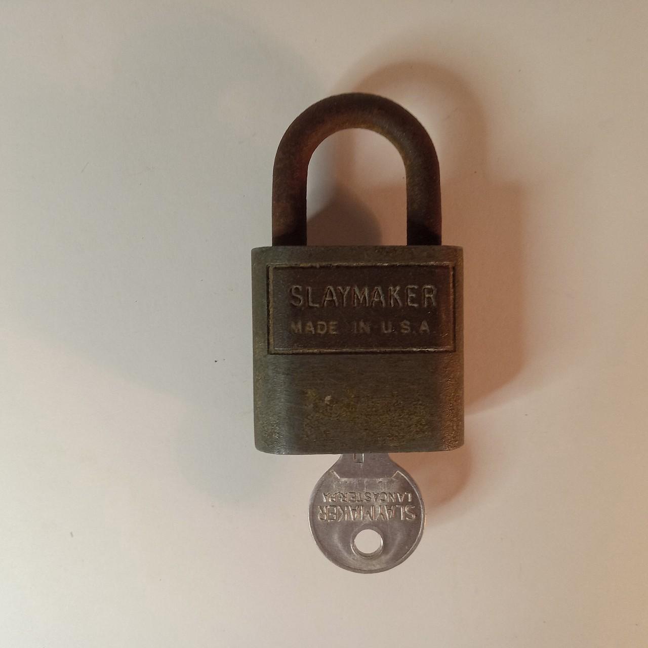 Slaymaker vintage locks collection, brass & steel padlocks locked without  keys
