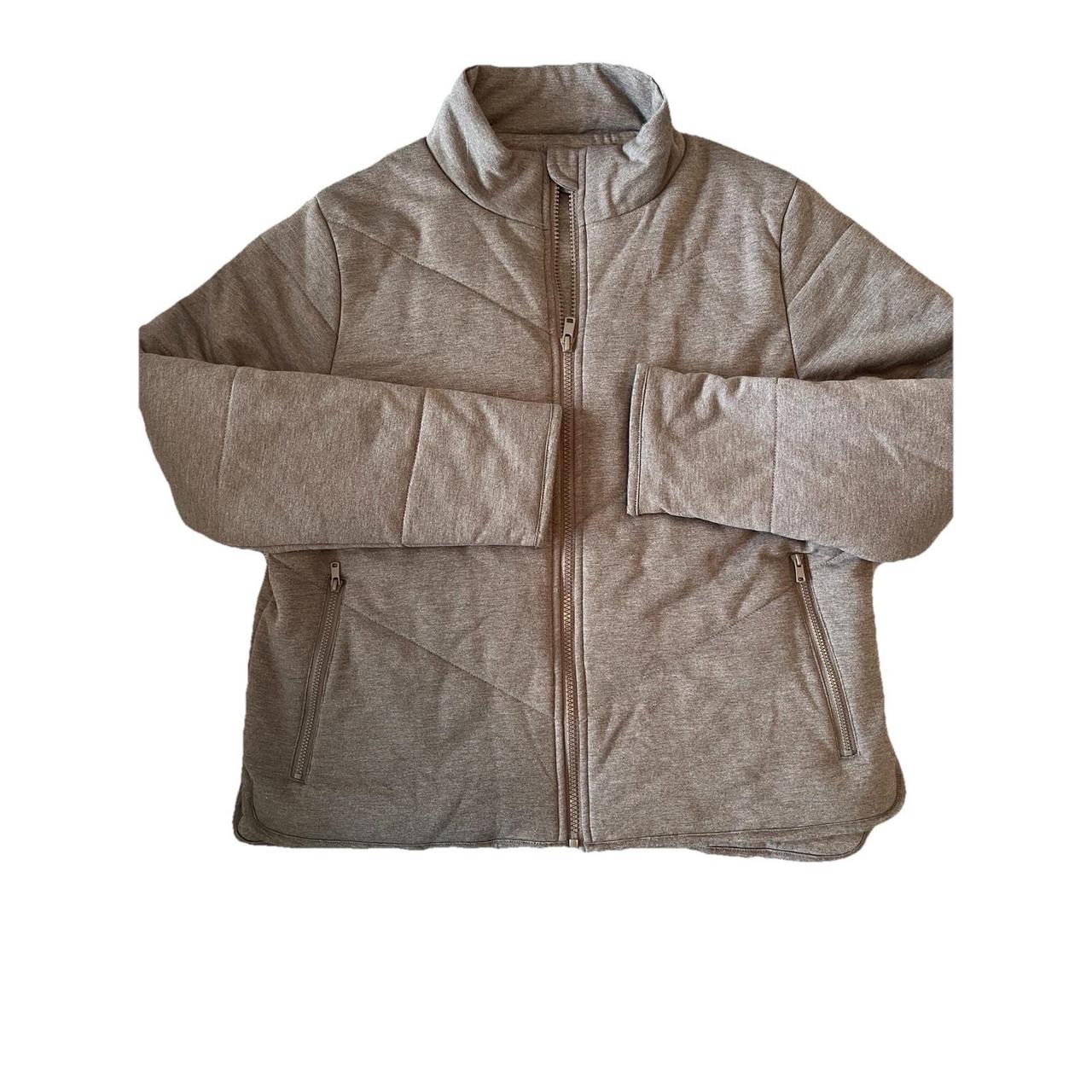 Women's Jacket - Grey - 4 – Three Dots Women Small Gray Quilted Puffer …