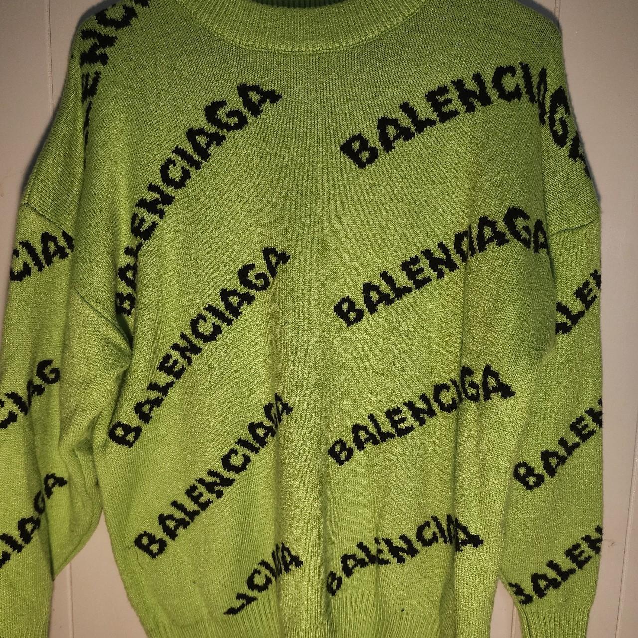 Green balenciaga hot sale sweater