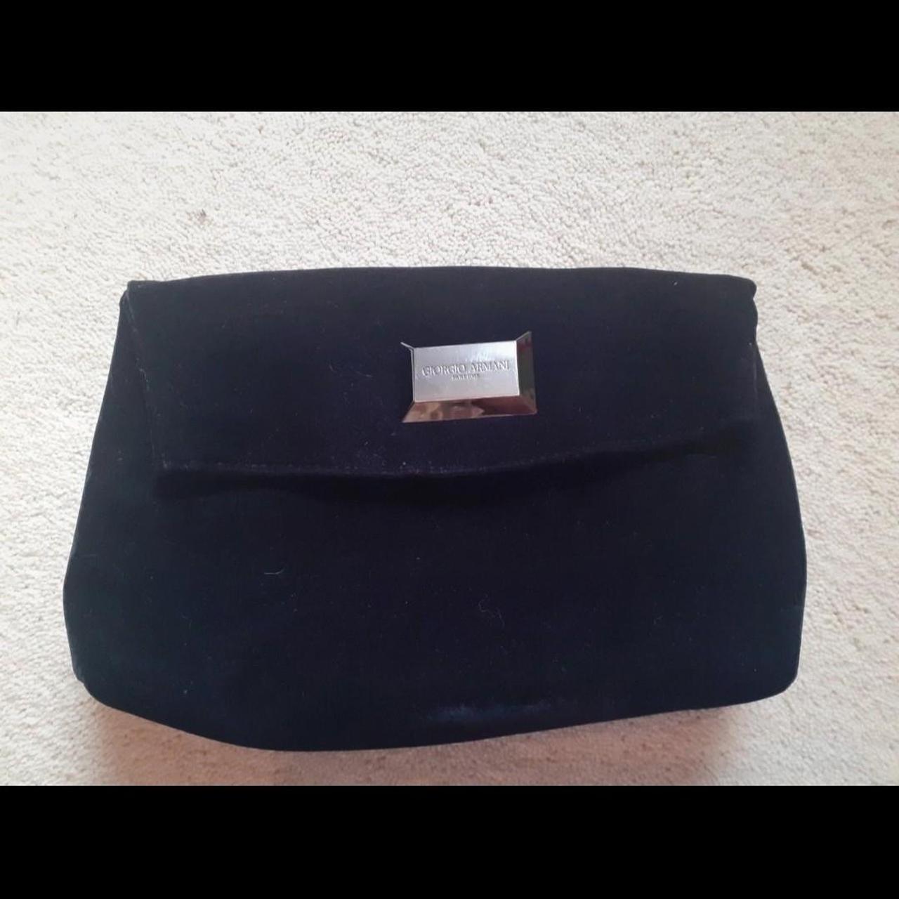 Nice black velvet Giorgio Armani parfums bag. High Depop