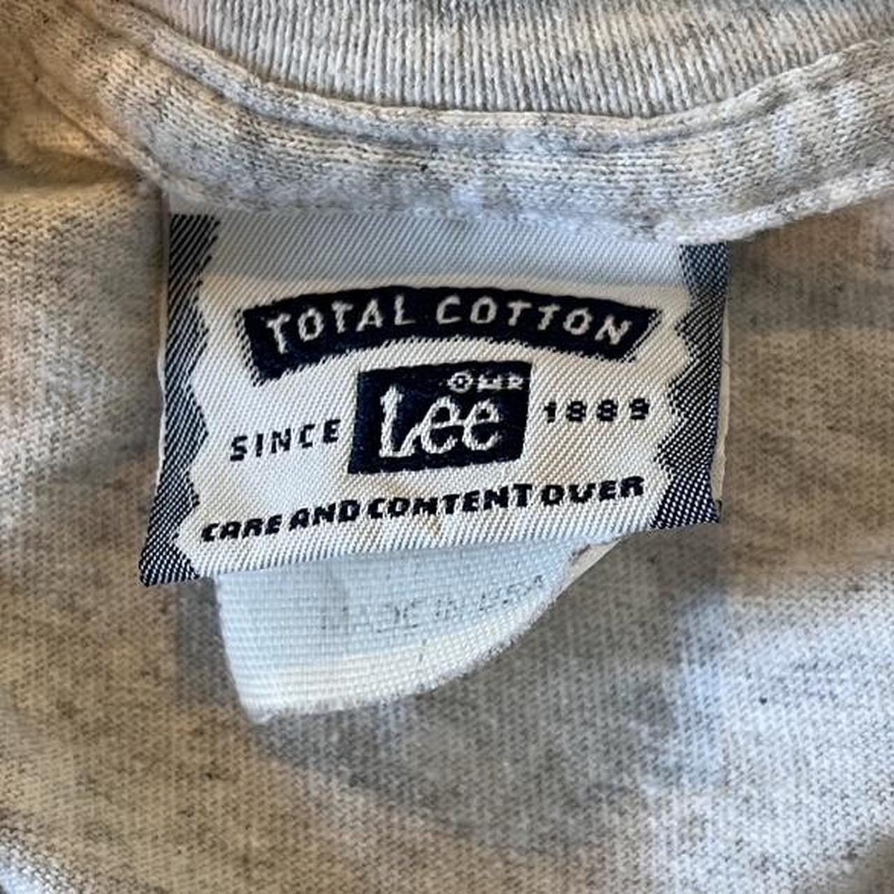 Vintage 90s Lee Total Cotton long sleeve blank grey... - Depop