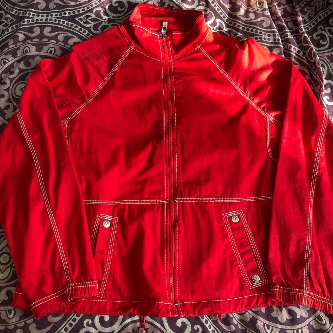 -Red jacket -worn once - Depop