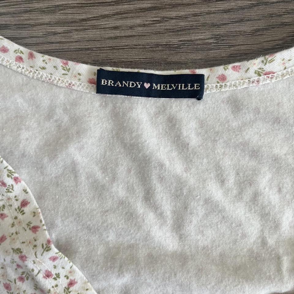 brandy melville floral top - Depop