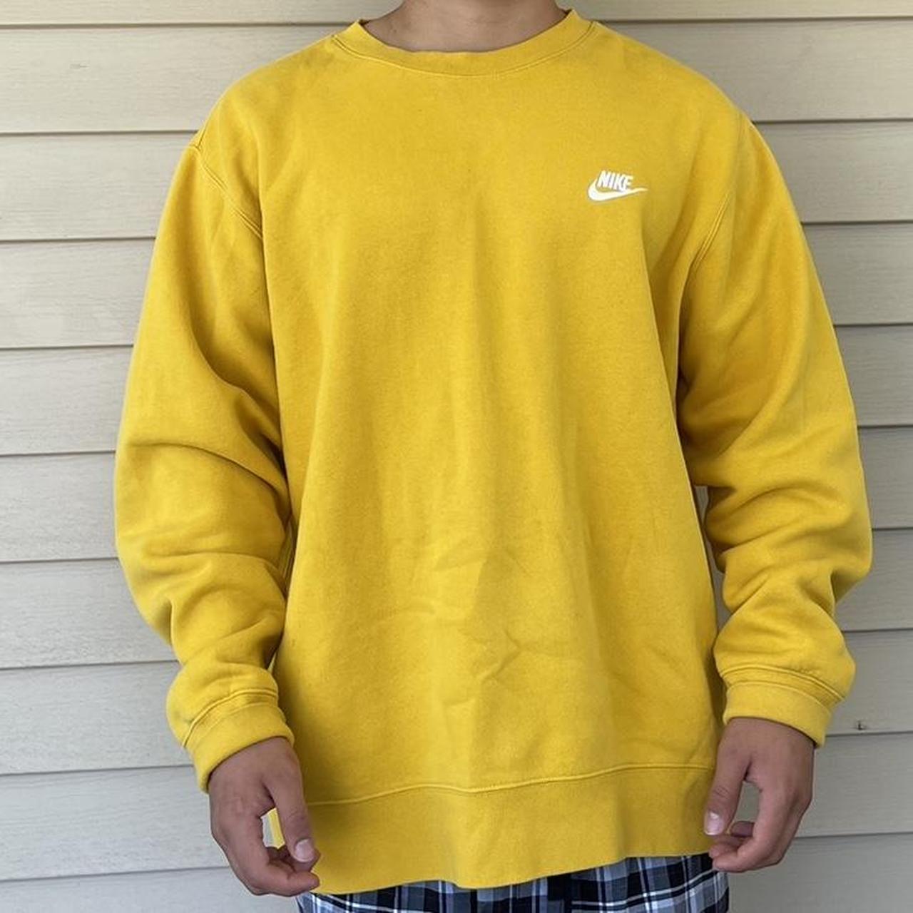 Mustard yellow nike sweatshirt hotsell