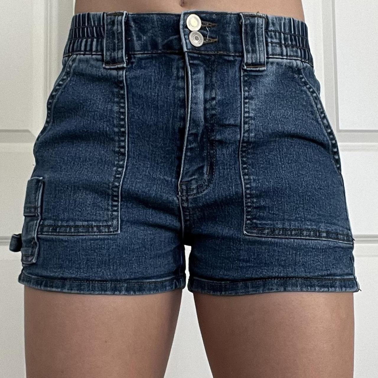 Walmart womens blue jean hot sale shorts