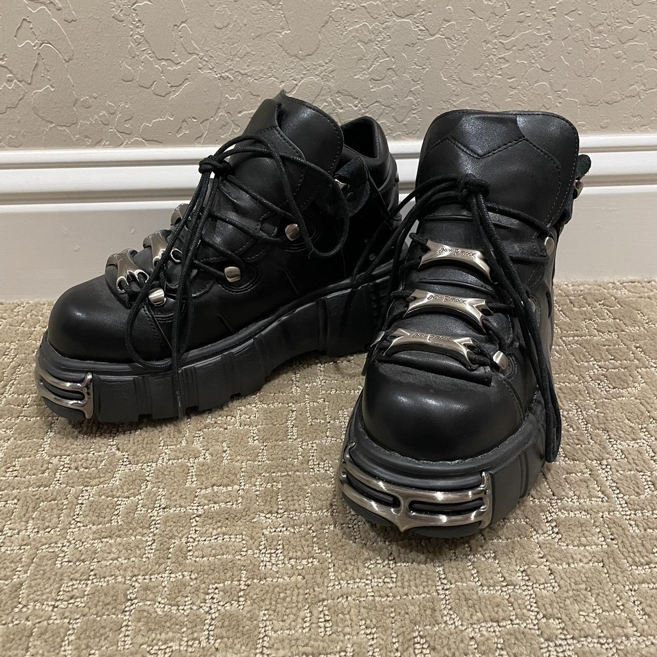 Faux New Rocks barely worn size 8 women #emo #grunge... - Depop