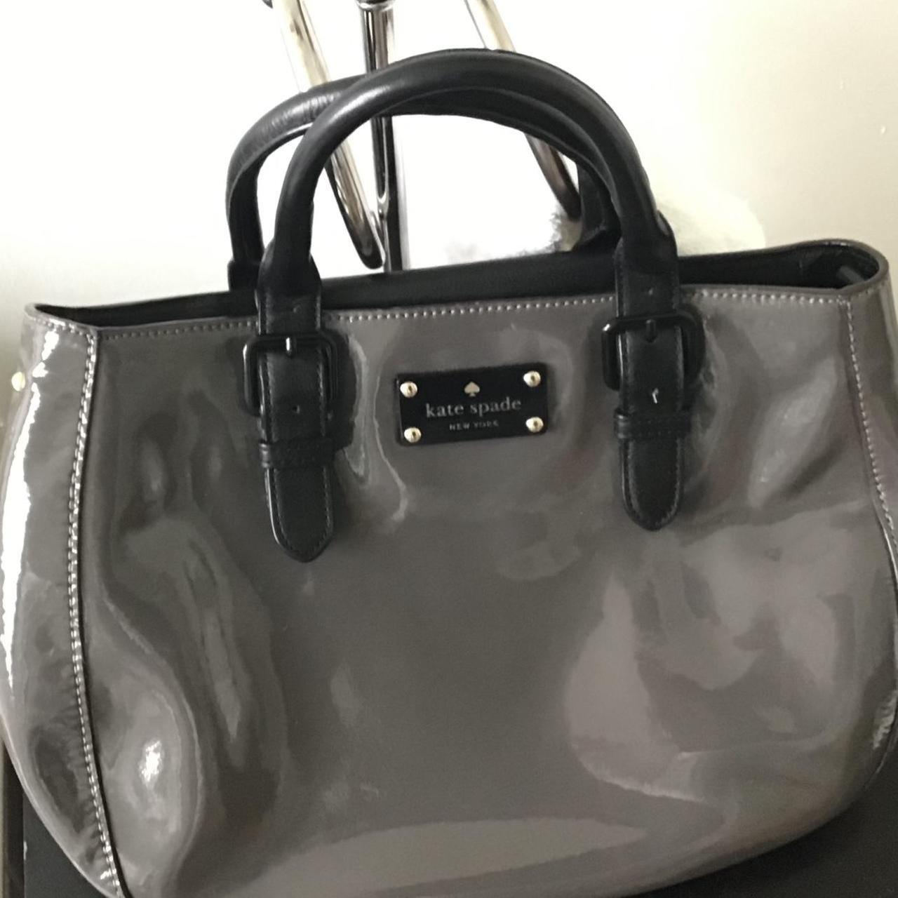 cute jade spade bag glossy finish & cute dark grey... - Depop