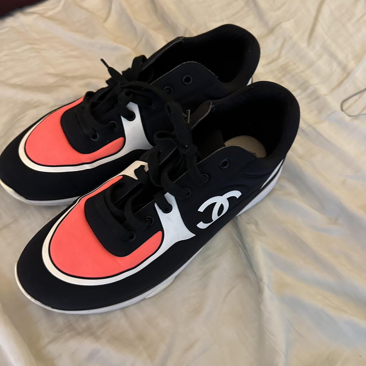 Orange Chanel Shoes, Good Condition Size