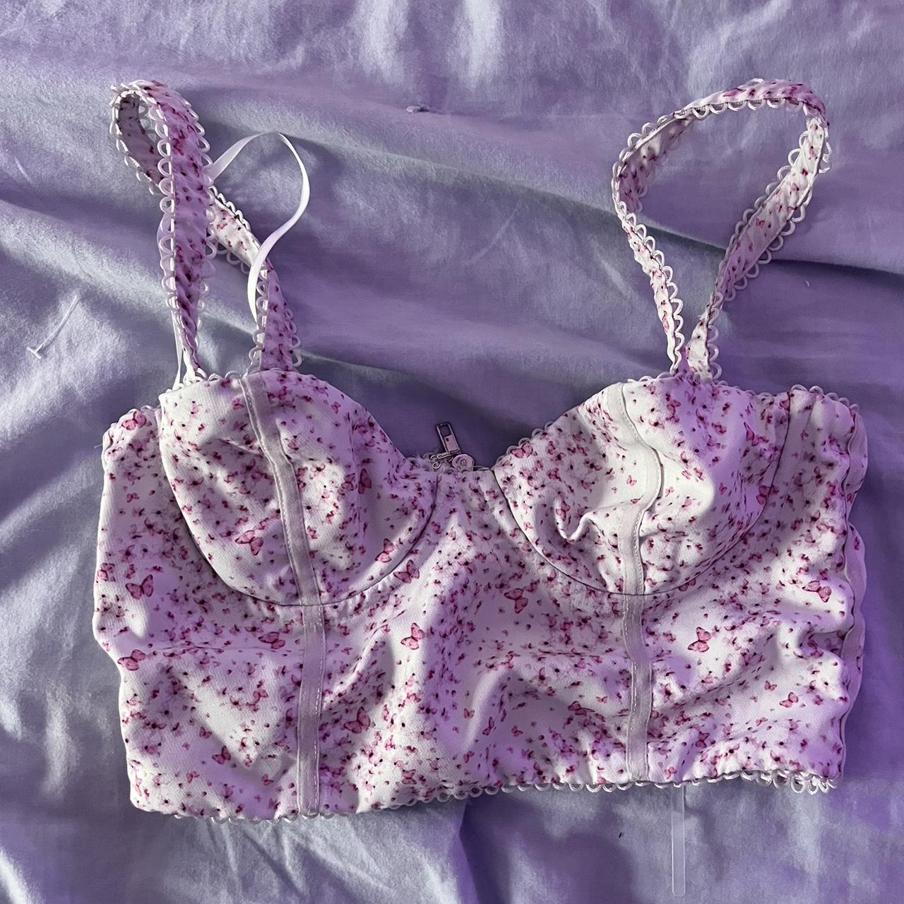 Victorias Secret Waist Cincher Panties Bikini Purple - Depop