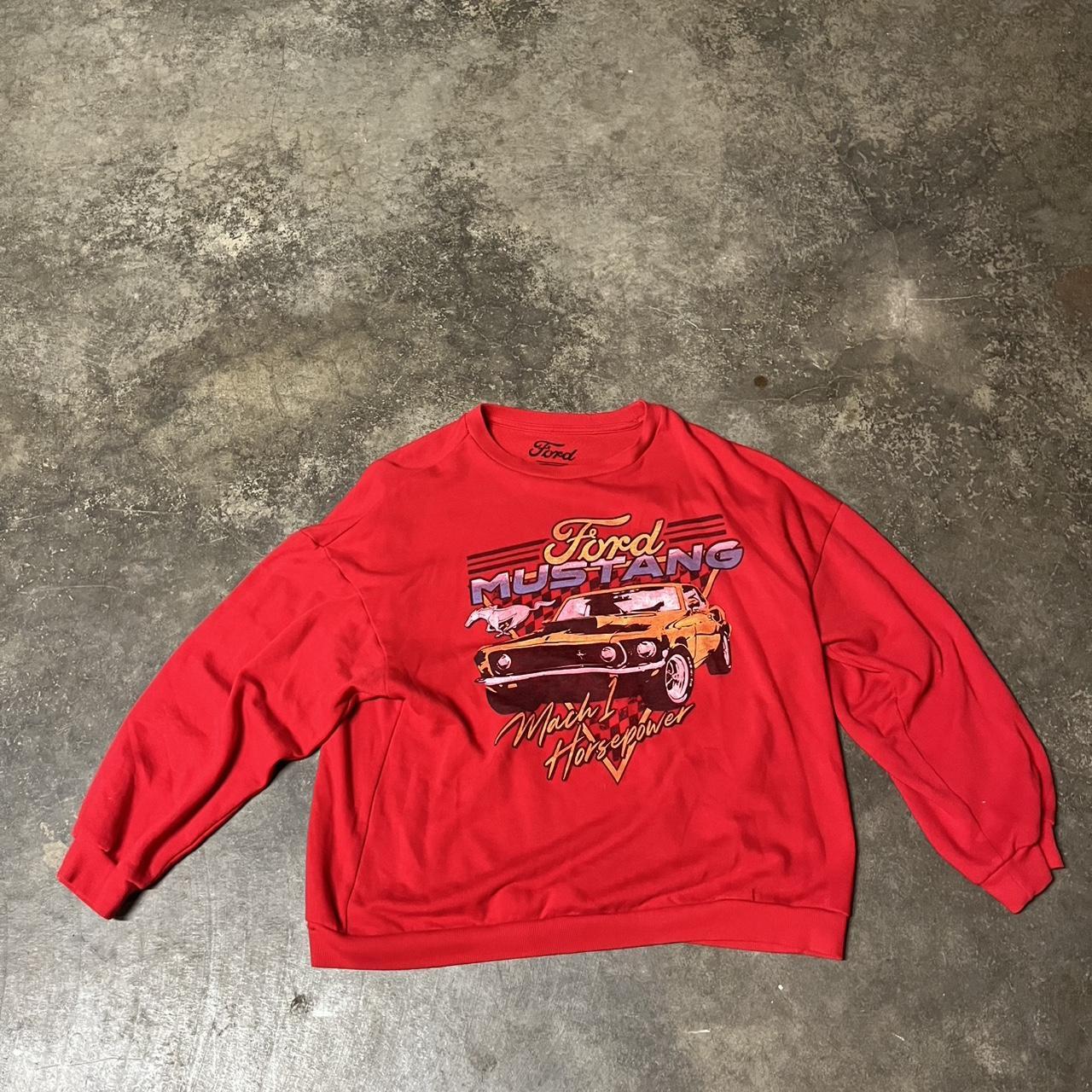 Vintage Red Ford Sweatshirt Vintage Red Depop