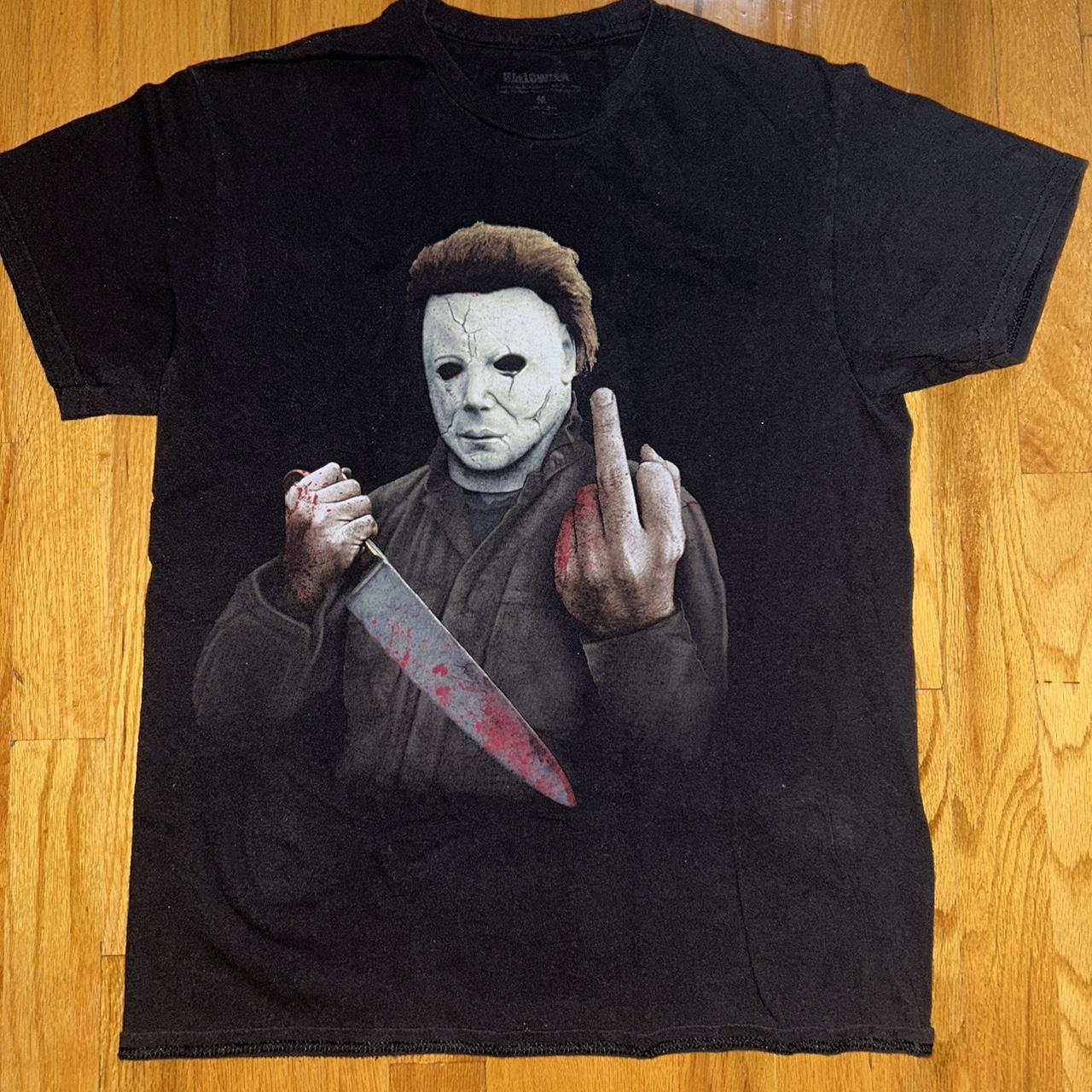 Vintage Michael Myers Halloween Middle Finger | Depop