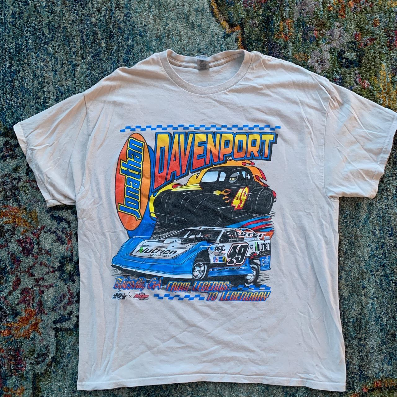 Gildan XL graphic race car tee #vintage #90s... - Depop