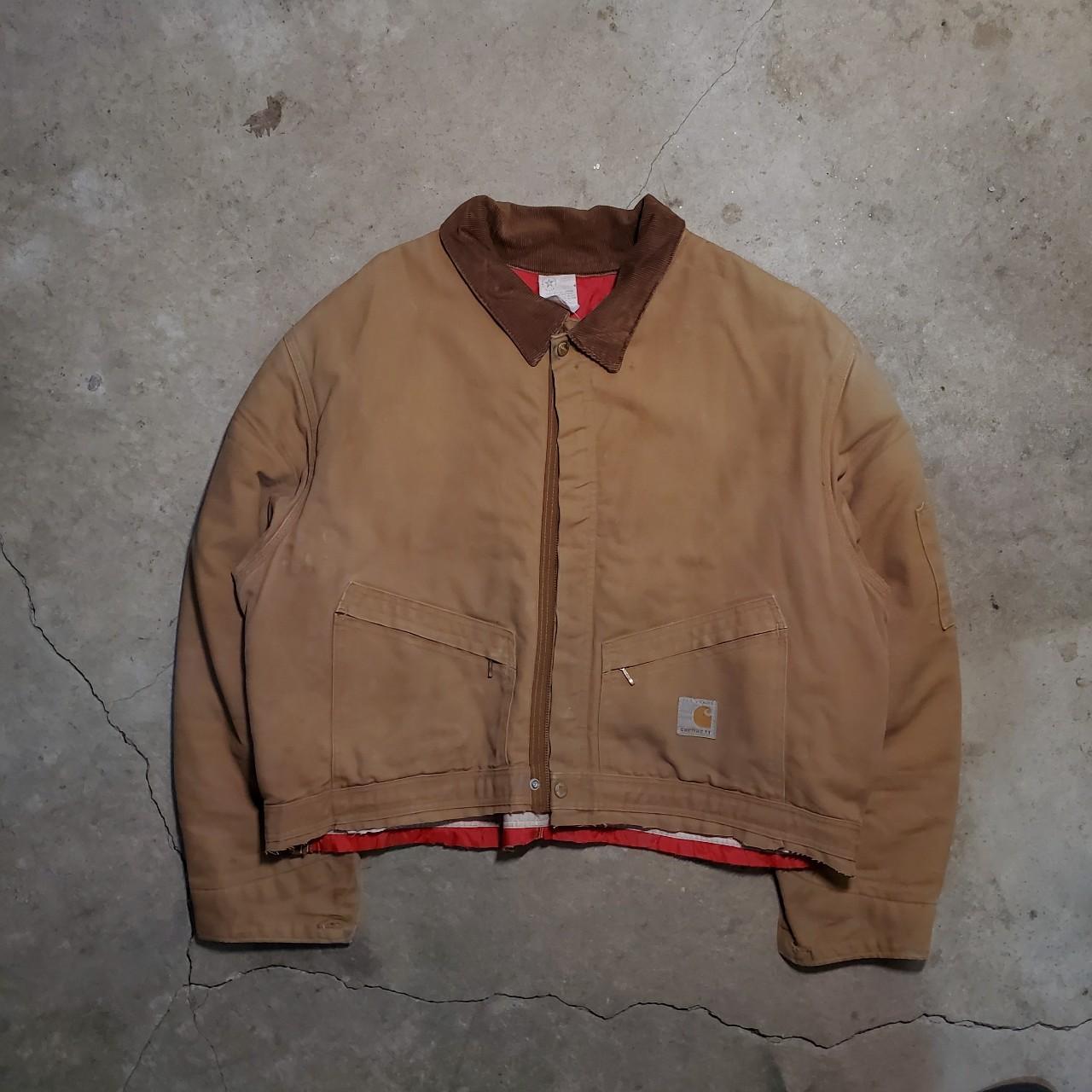 vintage 80s Carhartt duck canvas cropped detroit... - Depop