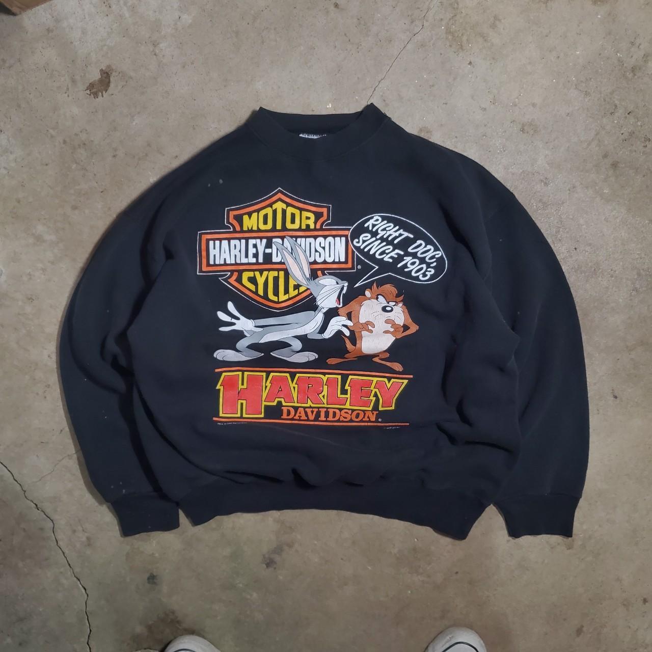 Vintage Bleached hotsell Harley Davidson Crewneck