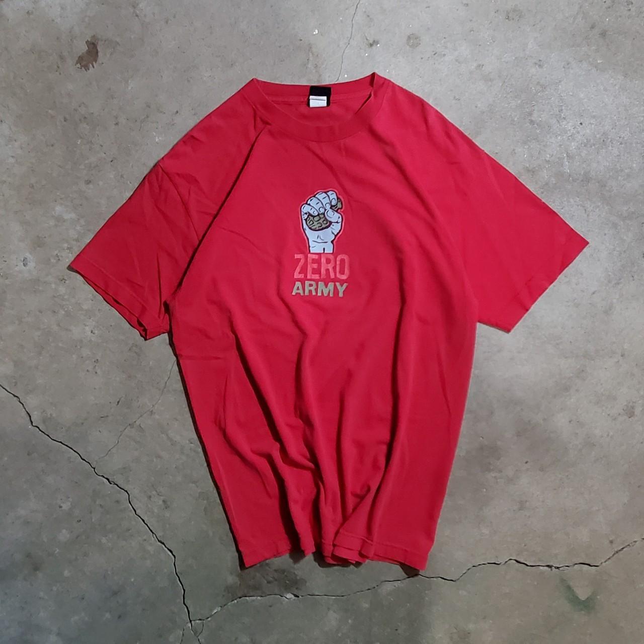 vintage 90s y2k Zero Army skateboard company red... - Depop