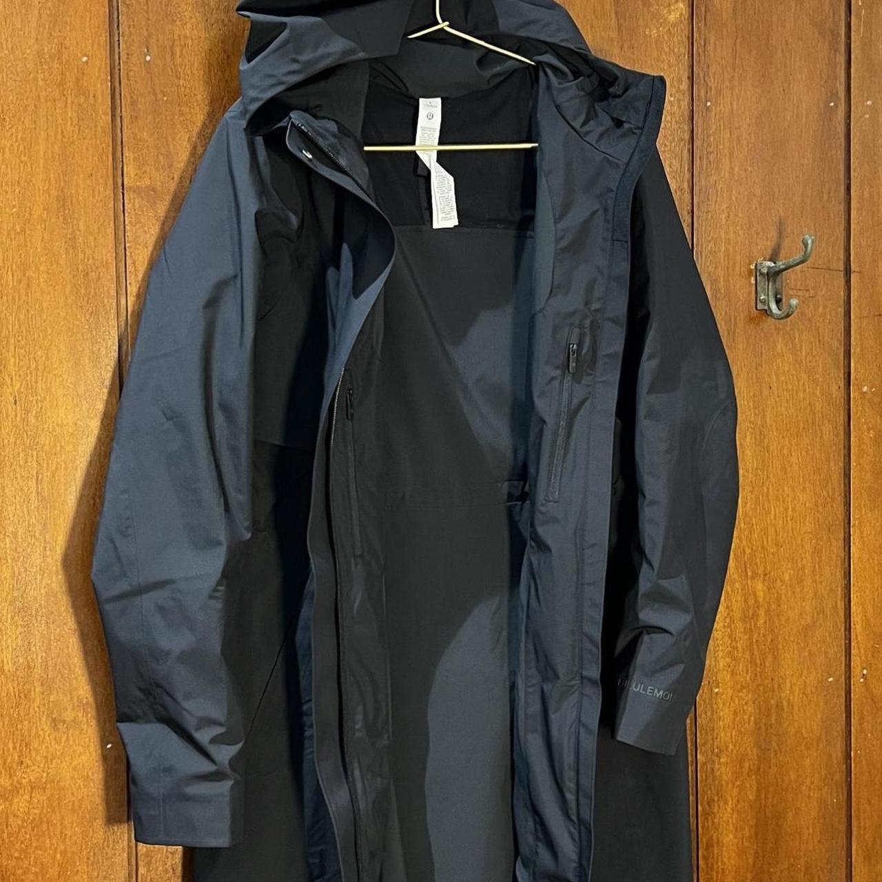LULULEMON Black Rain Coat Trench Depop