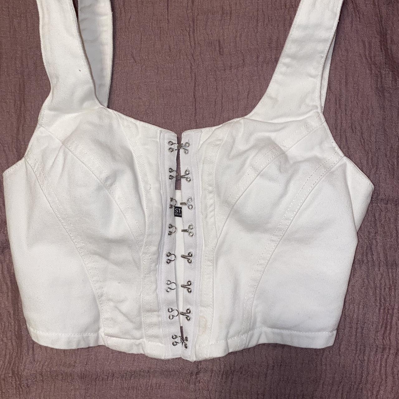 Nasty Gal white corset size US 6 - Depop