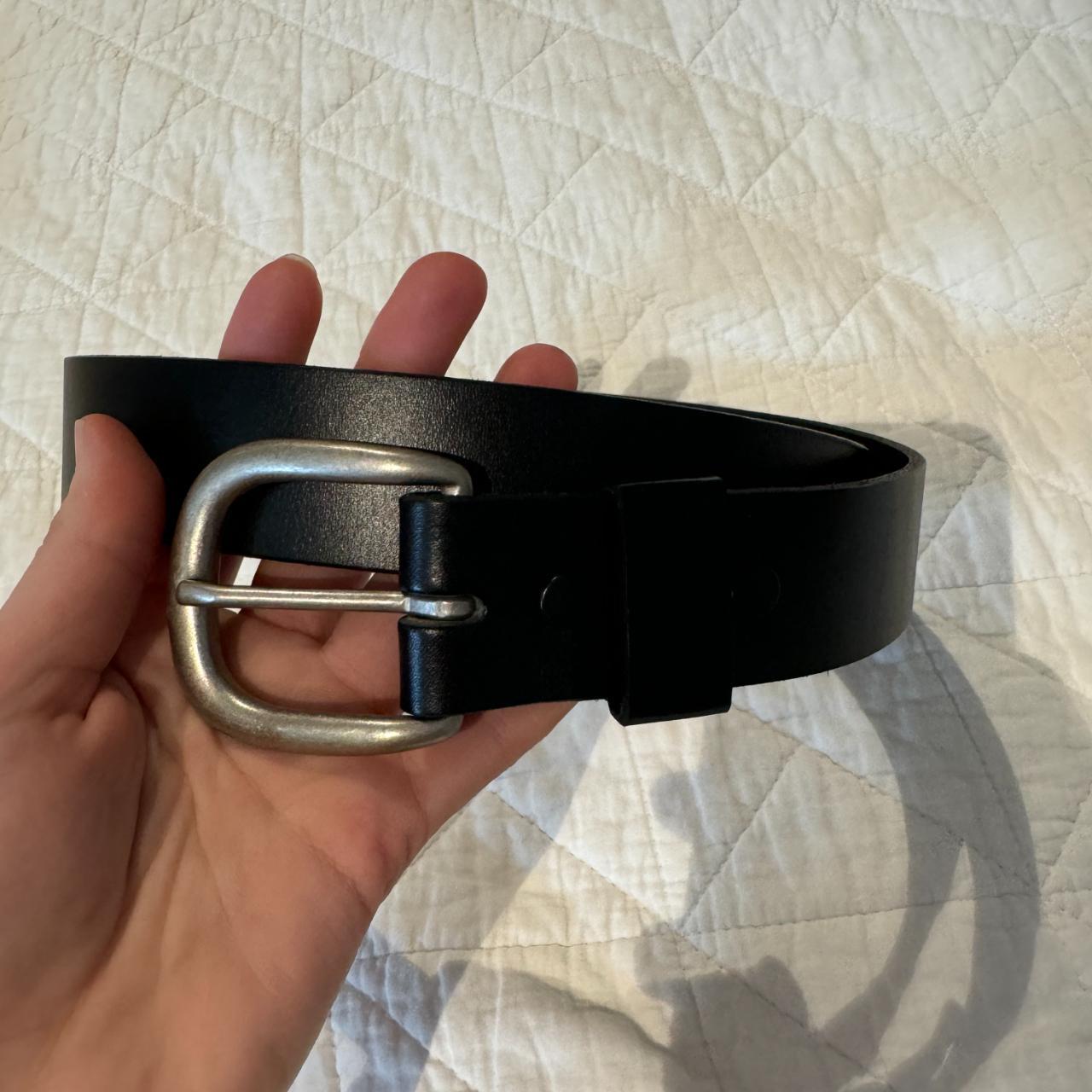 RM Williams traditional black belt silver buckle 1... Depop