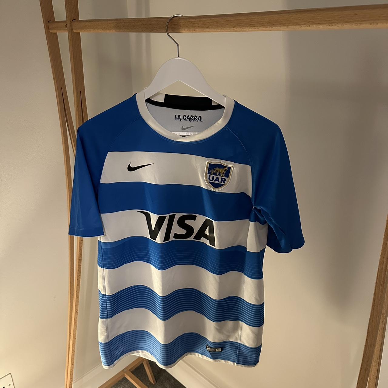 Nike Argentina Rugby Shirt A fairly relaxed fit for... Depop
