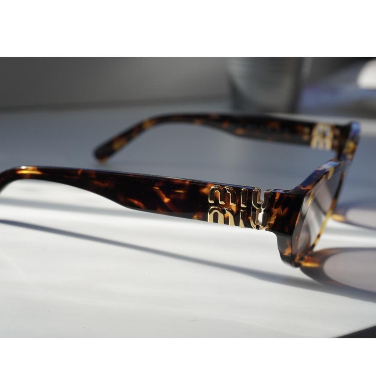 Miu Miu Women's Cat eye Sunglasses - Brown – MIUM… - image 3