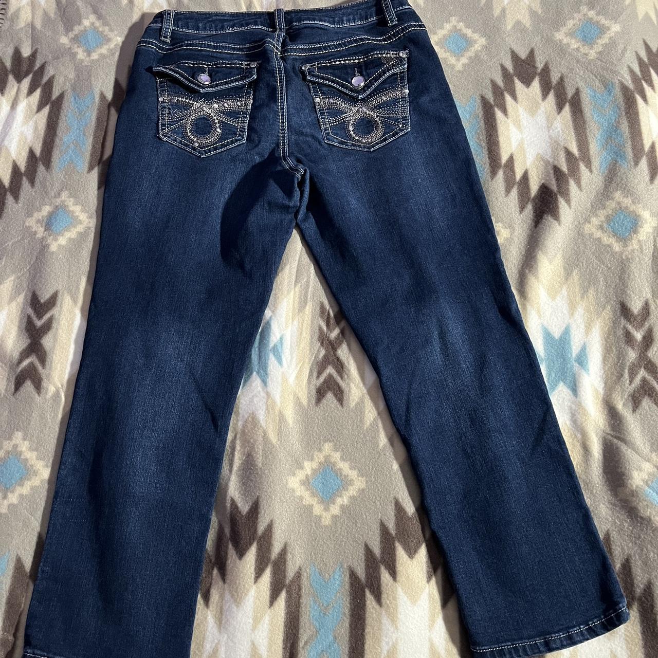 Apt. 9 Capri Mid Rise Heavy Embellished Jeans NWT - Depop