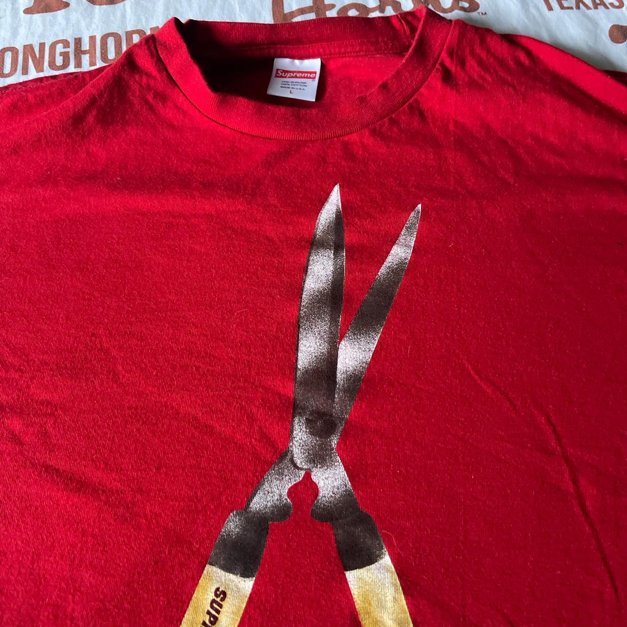 【好評】SUPREME Shears Tee Red L Tシャツ レッド サマーT Tシャツ/カットソー(半袖/袖なし)
