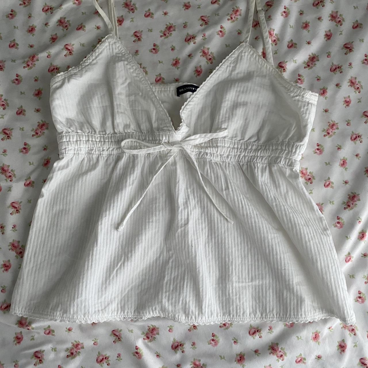 Brandy Melville white lace tank See photos for... - Depop