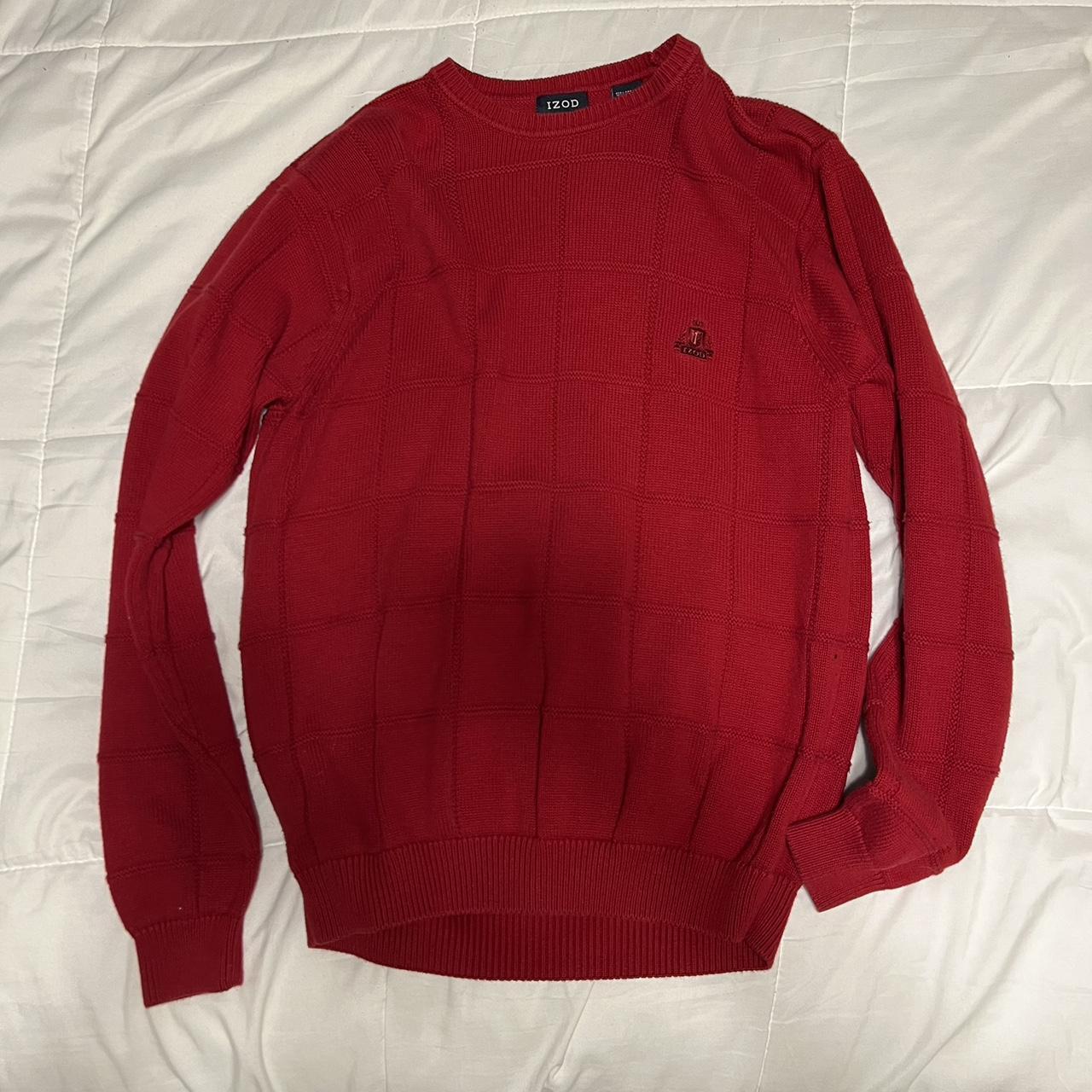 Izod red sweater sale