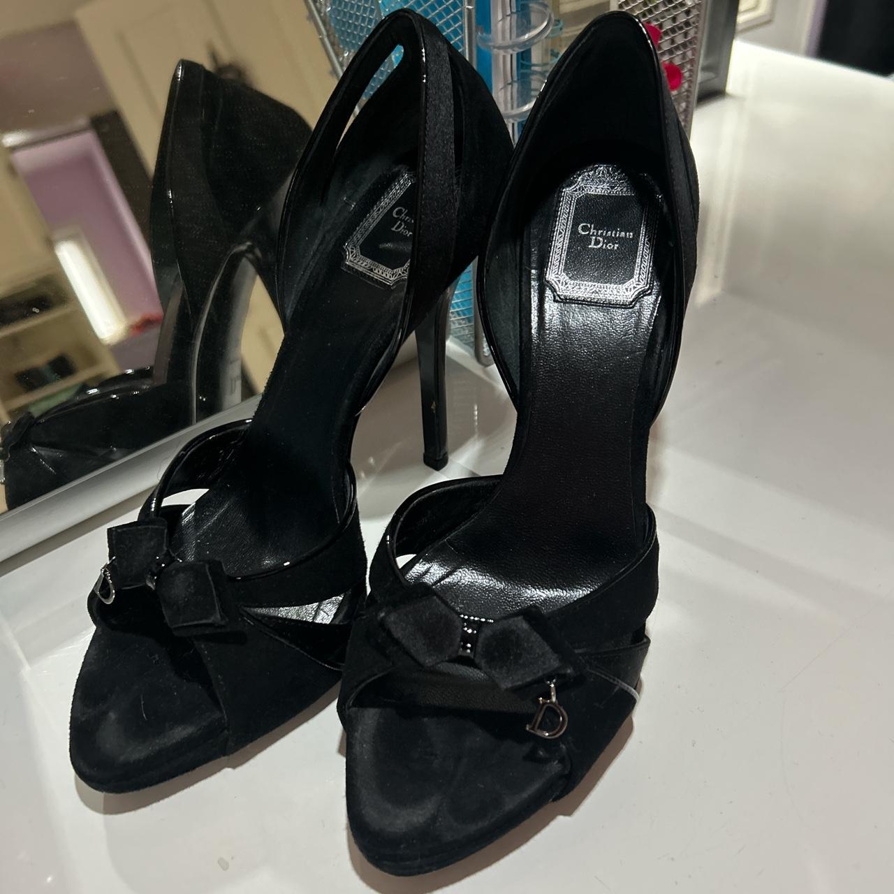 DIOR Vintage “D” Charm velvet heels with a little... - Depop