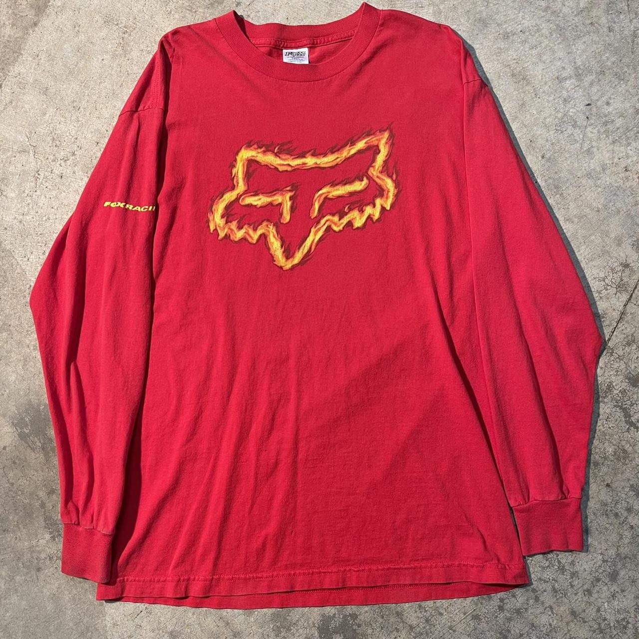 Fox racing long sleeve Size L 20X29 - Depop