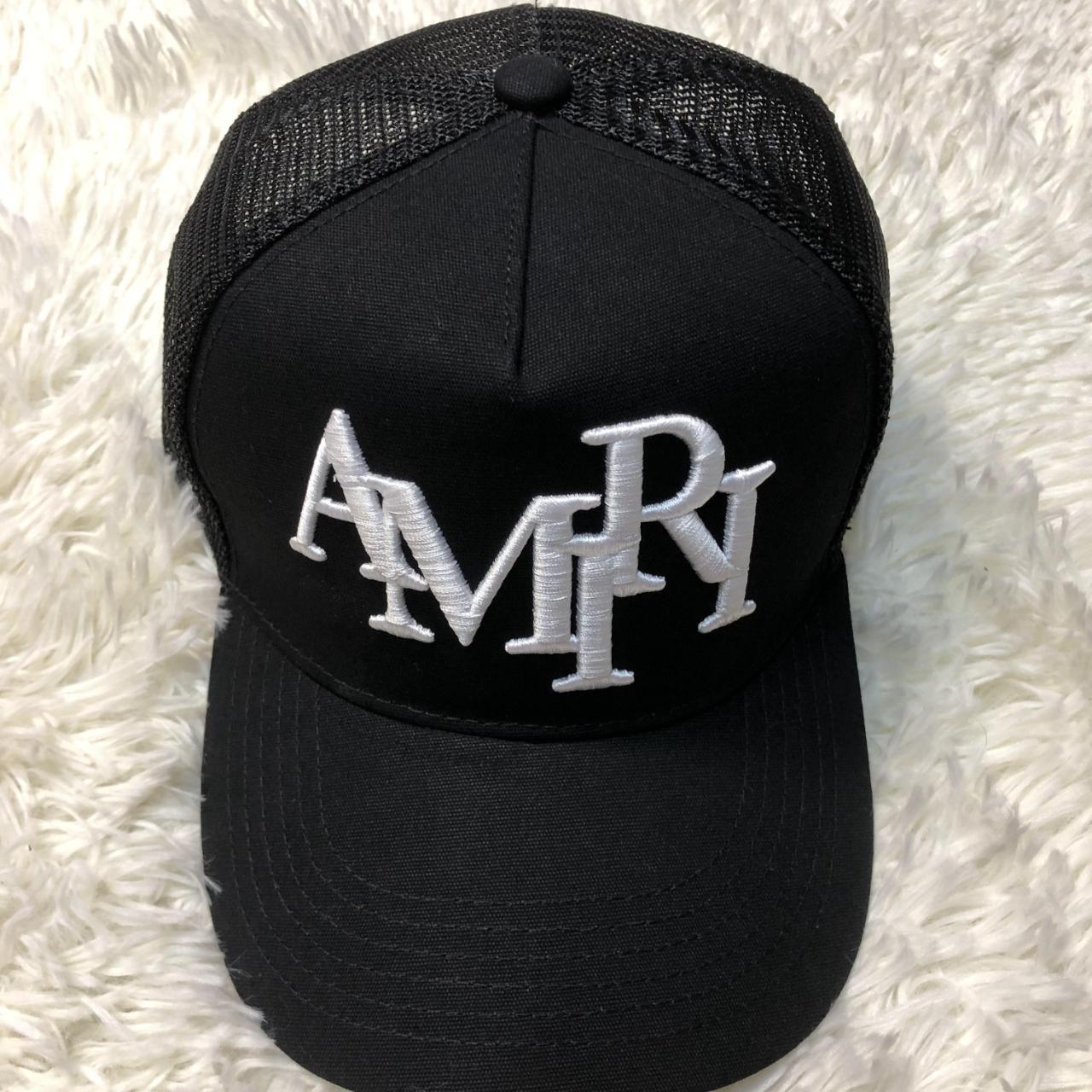 AMIRI STAGGERED LOGO TRUCKER Hat BRAND NEW,never | Depop