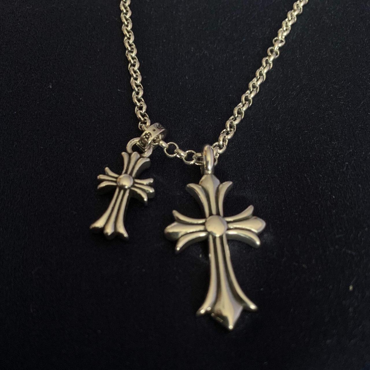 CH Double Cross Necklace Ship same day Delivery... Depop