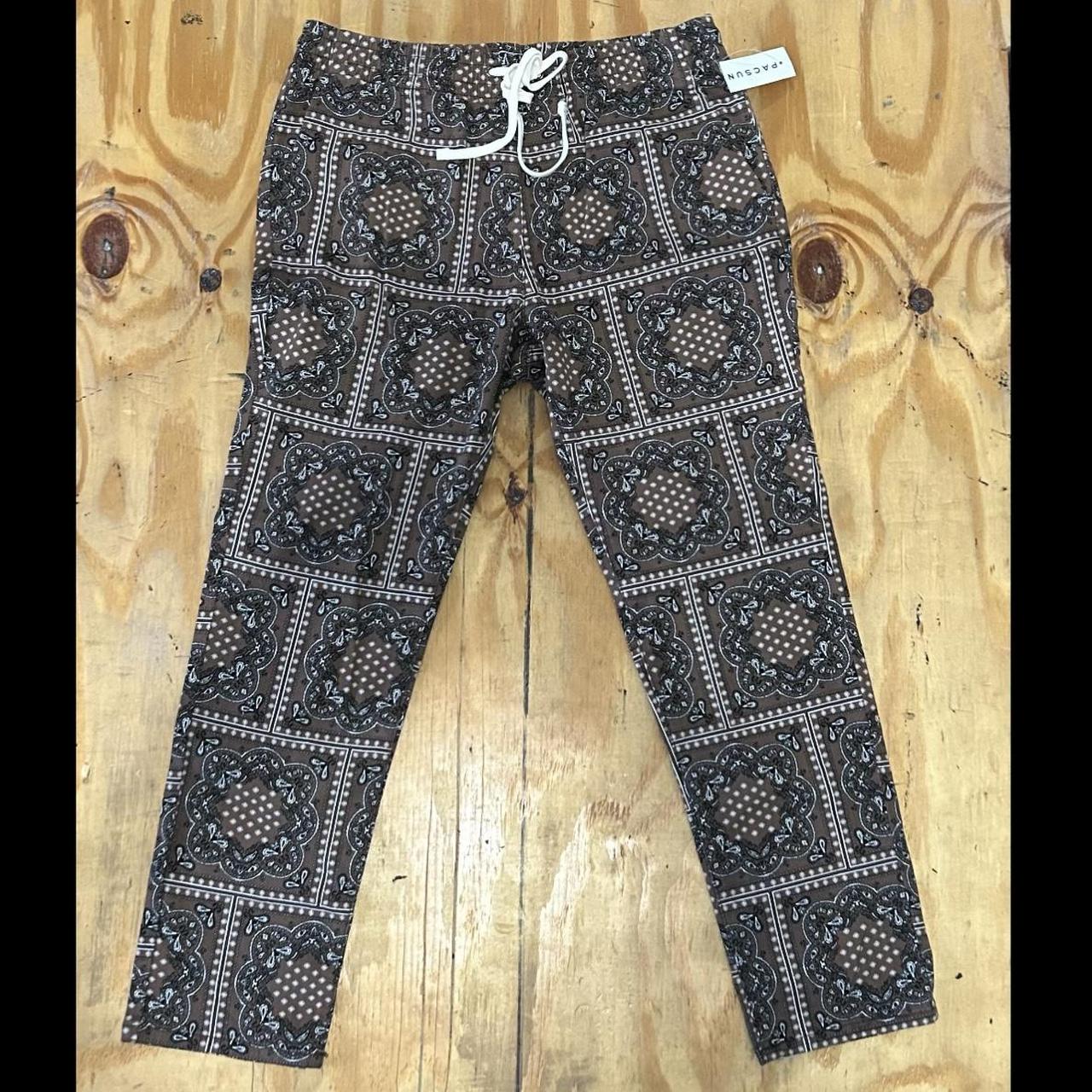 PacSun Canvas Printed Paisley Slim Trousers