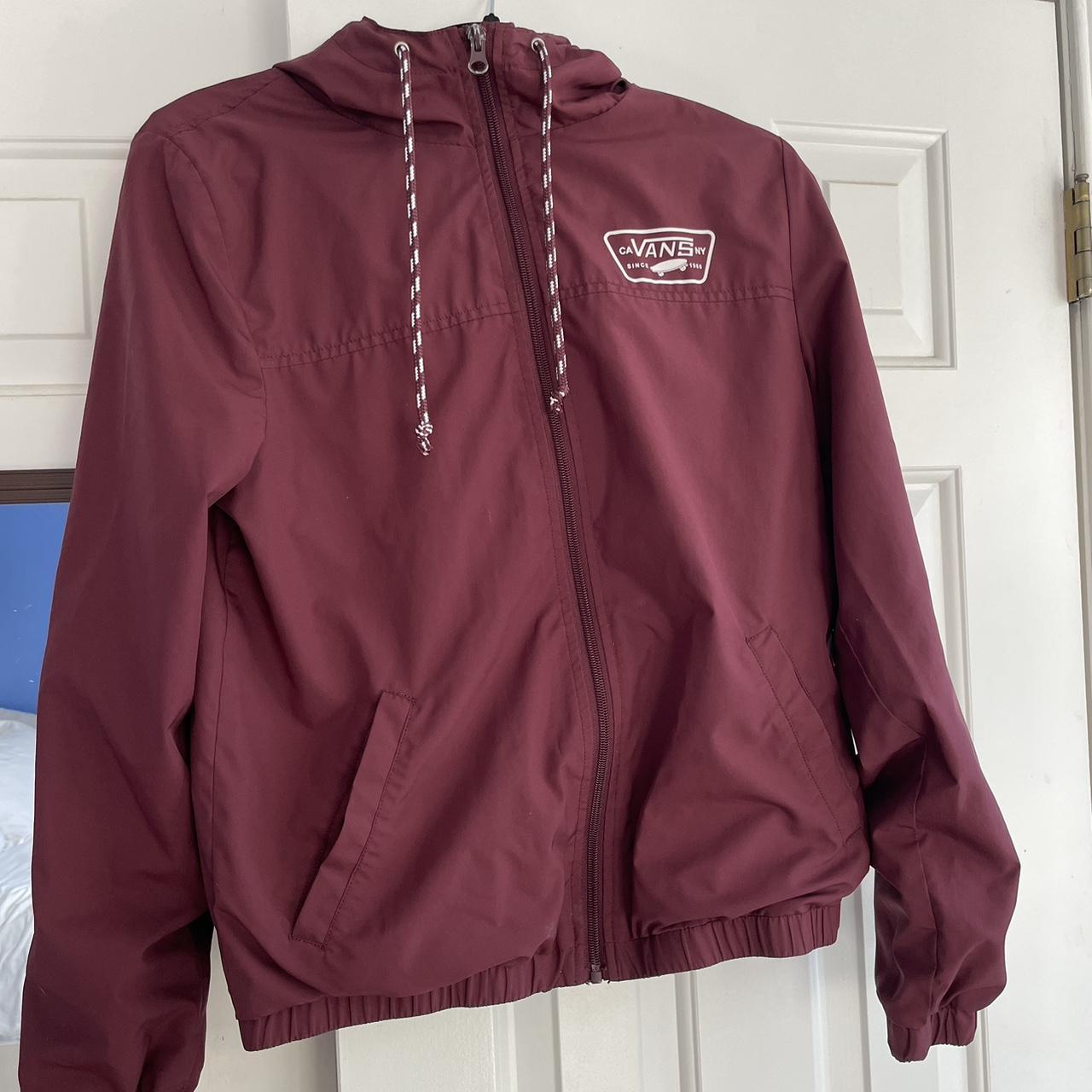 Vans deals maroon windbreaker