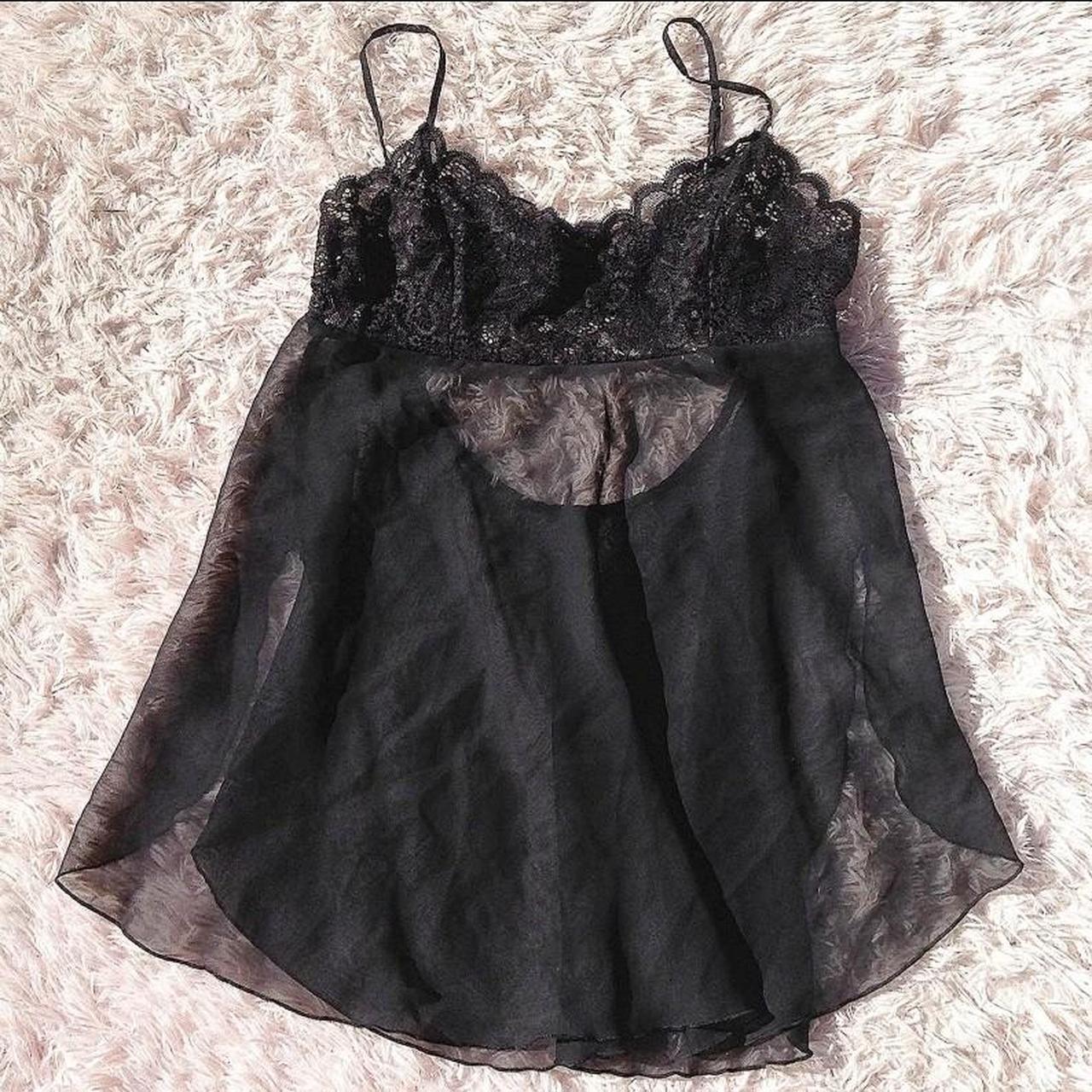Whimsygoth Black Babydoll Top. This piece is sheer... Depop