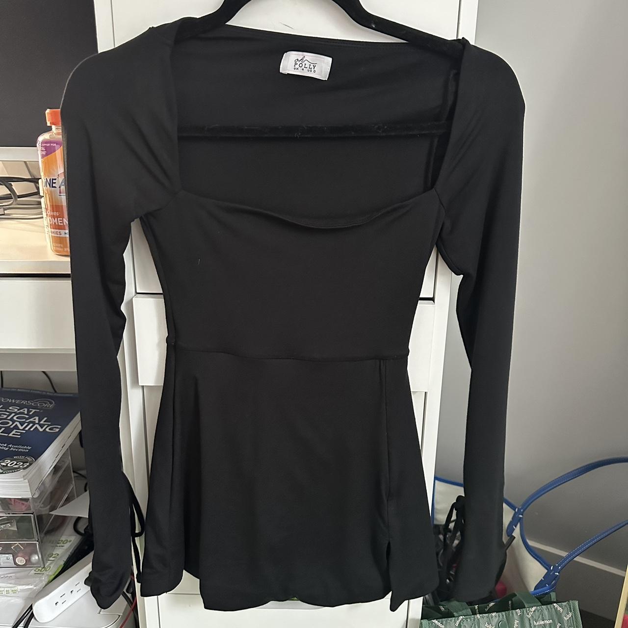 Oh polly baize long sleeve square neck mini Depop