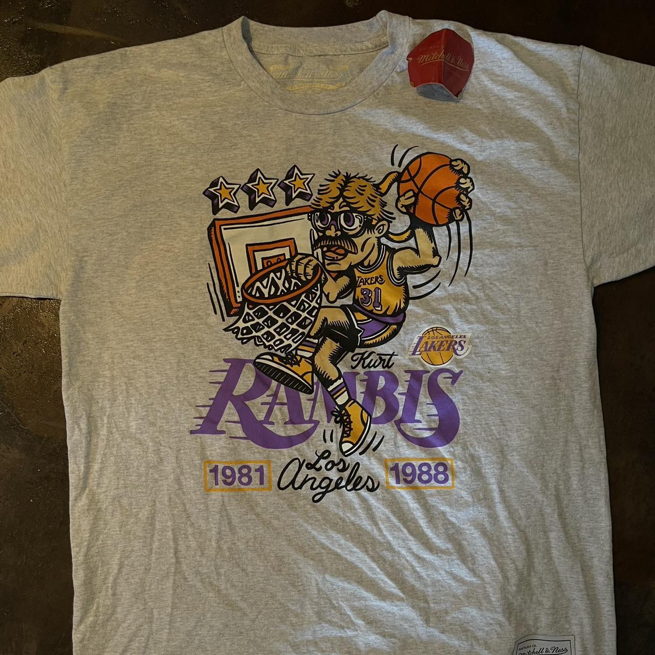 Mitchell Ness Men's T-shirt Grey XL – Kurt Rambis Los