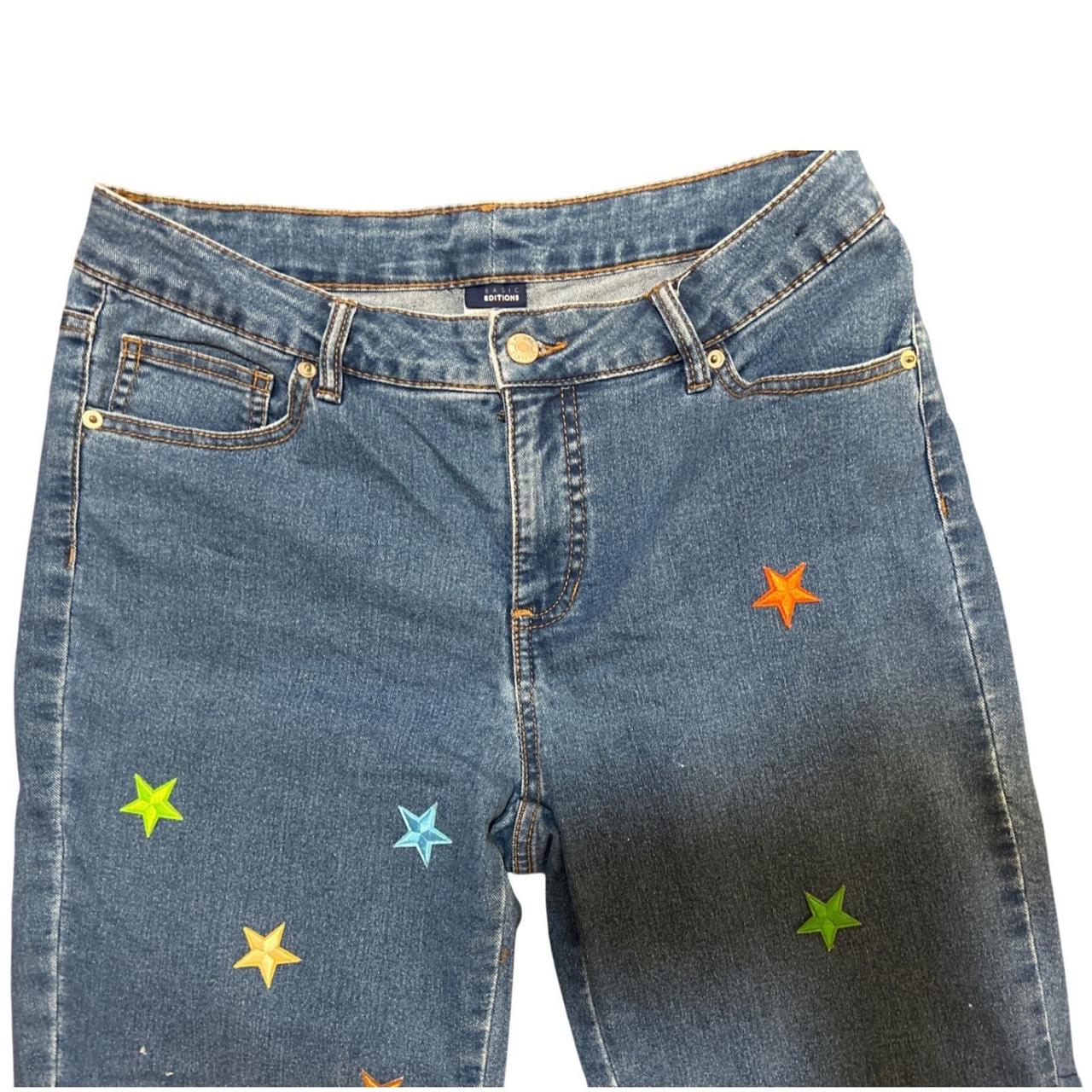 Basic Editions Women's Straight leg Embroidered J… - image 4