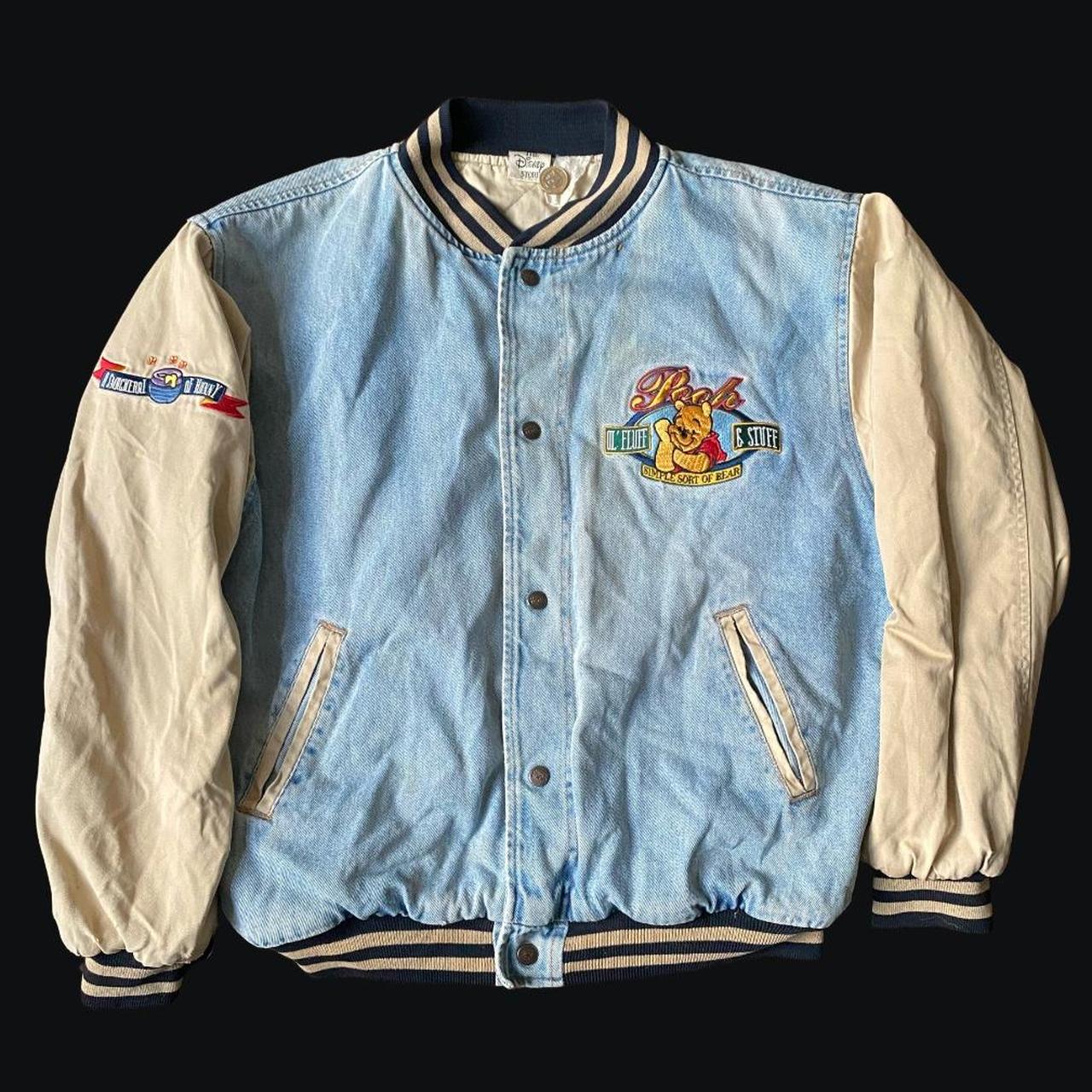 Winnie the pooh bomber fashion jean jacket