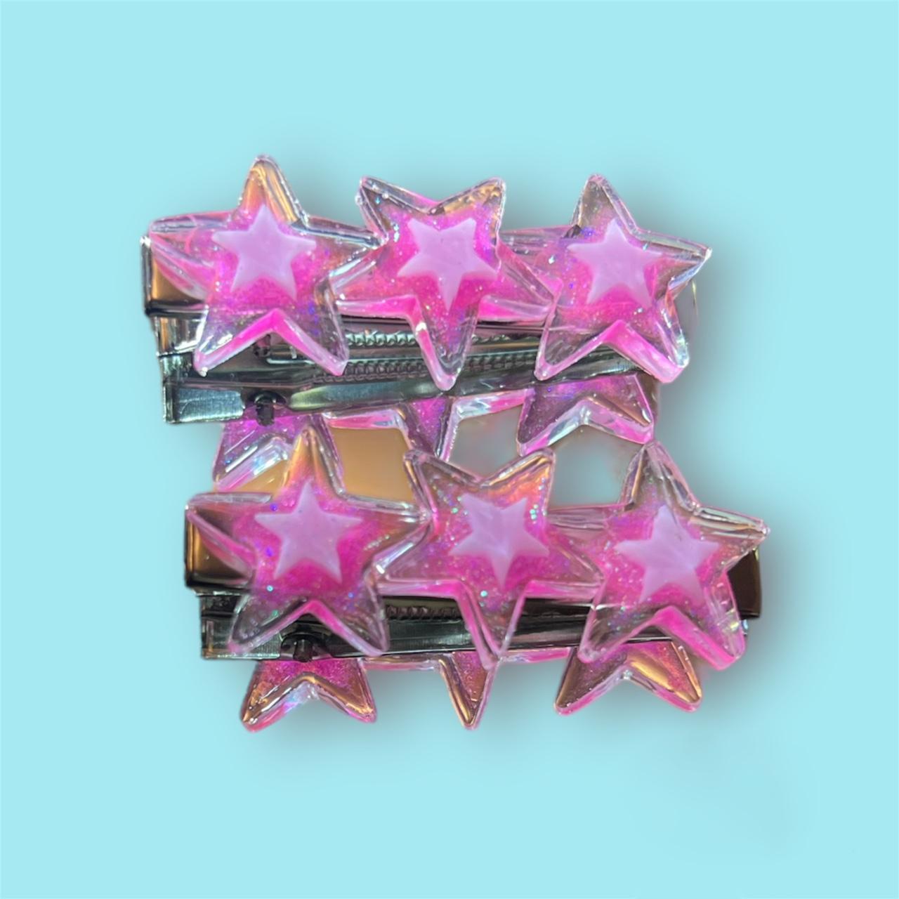 X2 star Y2K hair clips with glitter detailing super... - Depop