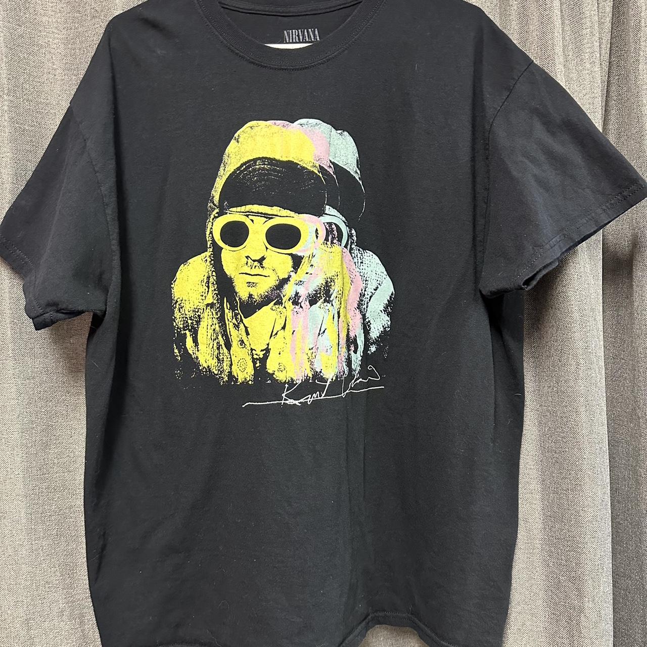 Nirvana Kurt Cobain t-shirt Size XL Pit to pit... - Depop