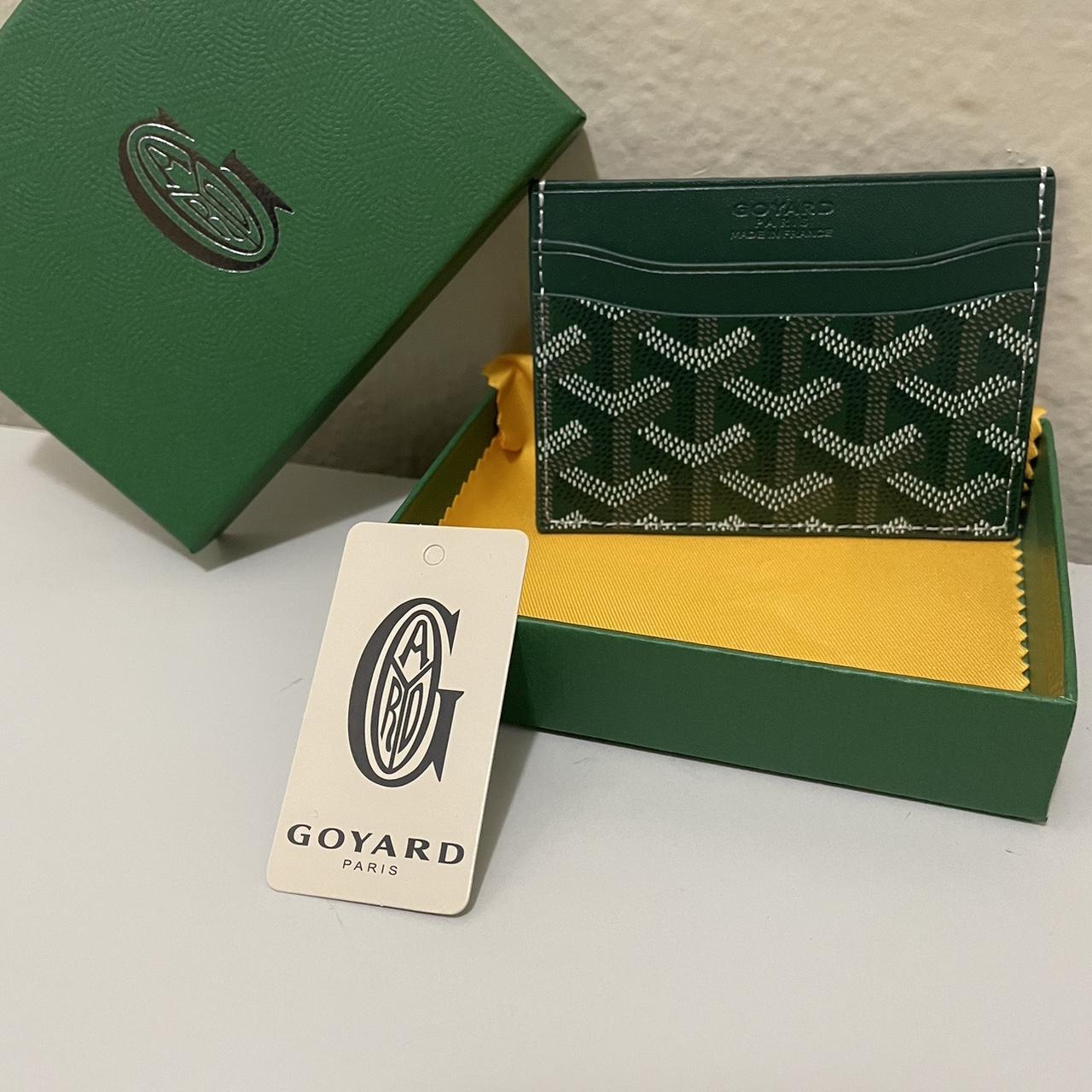- Green Goyard card holder Comes with box and... - Depop